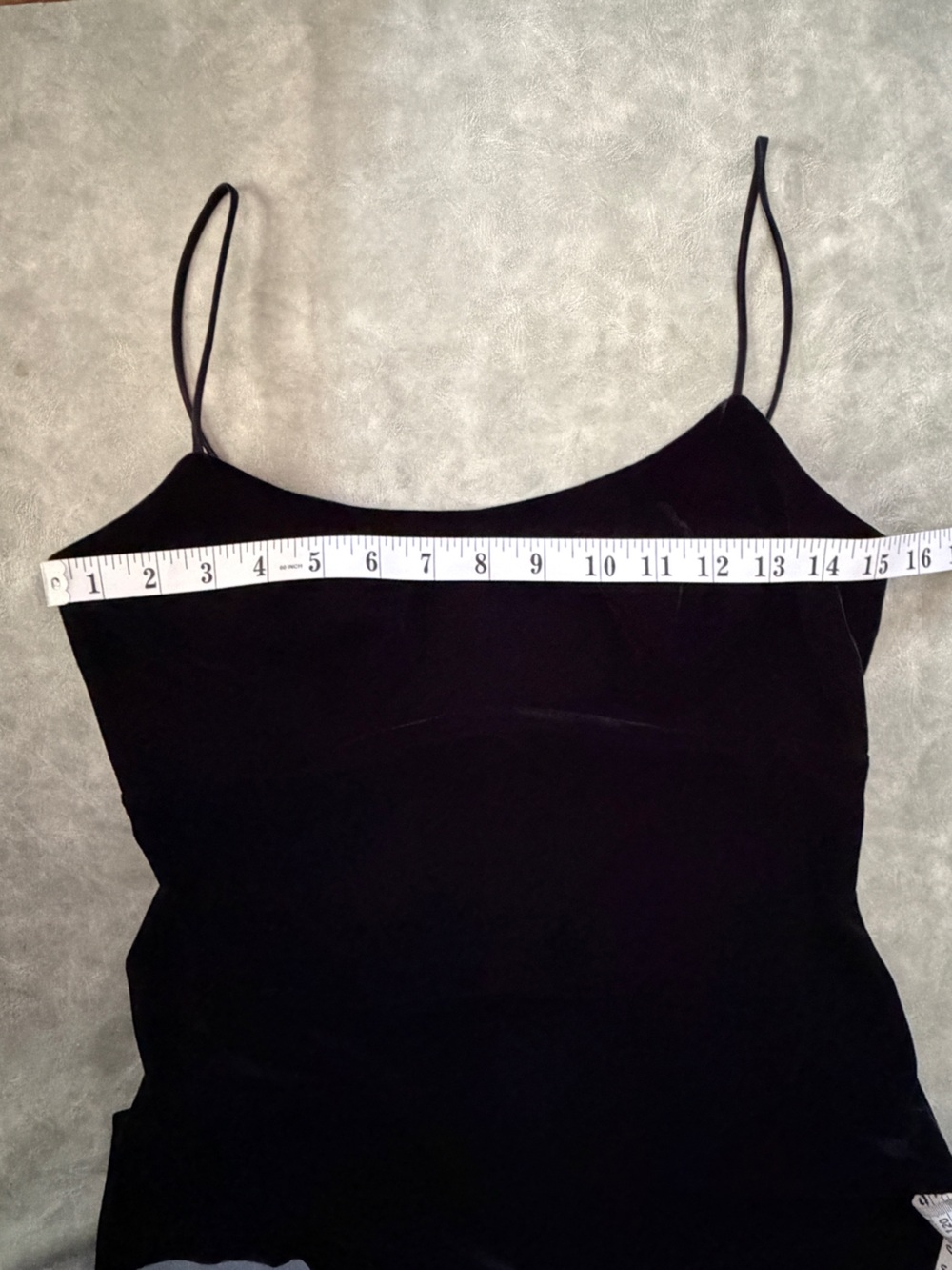 90s Vintage Black Velvet Goth Grunge Maxi Dress Spaghetti Strap | Morticia - Picture 5 of 7